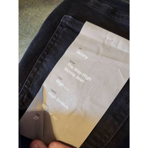 NWT Everlane the way-high skinny high stretch black jeans sz 27 - Picture 4 of 4